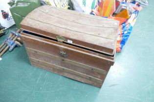 Vintage metal dome topped trunk