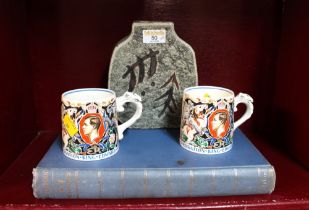 Two Laura Knight Coronation mugs for King Edward,