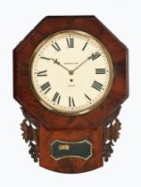 Barraud & Lunds mahogany cased fusee wall clock,