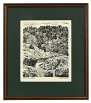 Alfred Wainwright (1907-1991), an original pen and ink drawing "The River Minnoch",