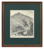 Alfred Wainwright (1907-1991), Thorpe Cloud, original pen and ink drawing,