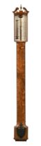 A Regency style mahogany stick barometer,