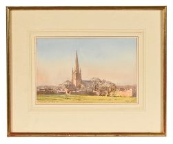 Len Roope (British 1917-2005), a watercolour "All Saints Cockermouth", signed and dated 1978. 17.