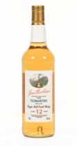 A bottle of James McArthur's Fine Malt Selection from Tomatin distillery,