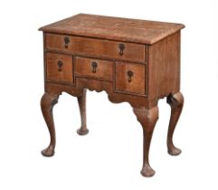 A 19th century bleached mahogany low boy, of small proportions in the 18th century style,