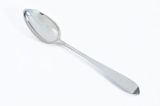 A George III Greenock silver tablespoon by William Clarke, circa 1795, five marks - WC, anchor,