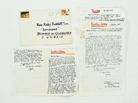 Percy Kelly (1918-1983), an envelope to Miss Mary Burkett Norwich Norfolk December 1984,