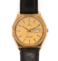 A vintage Omega Seamaster automatic gentleman's wristwatch, with octagonal case and round dial,