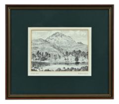 Alfred Wainwright (1907-1991), Sgurr Dubh, inscribed and signed to the mount. 12.5 x 17.5 cm.