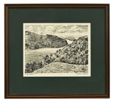 Alfred Wainwright (1907-1991), an original pen and ink drawing "Loch Trool",