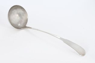 A George III Dumfries silver soup ladle by Joseph Pearson, circa 1810, fiddle pattern,