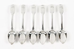 A set of six George III Elgin silver teaspoons by Thomas Stewart, circa 1815, two marks - TS, ELn.