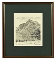 Alfred Wainwright (1907-1991), The Scorrie Driesh Glendoll, original pen and ink drawing,