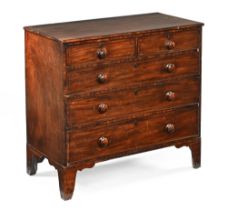 A 19th century mahogany chest,