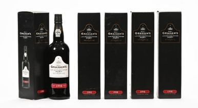 A collection of five bottles of Grahams Late Bottled Vintage Port 1998 (see illustration).