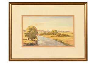 Len Roope (British 1917-2005), a watercolour "The Derwent", 20 x 33 cm, framed and mounted.