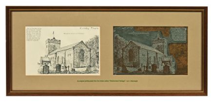 Alfred Wainwright (1907-1991), original printing plate from the Westmorland Heritage,