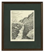 Alfred Wainwright (1907-1991), an original pen and ink drawing "The Roman Steps",