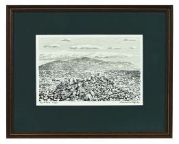 Alfred Wainwright (1907-1991), an original pen and ink drawing "Monadh Mor",