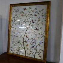 Large framed picture of birds,