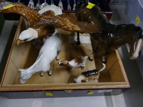 Collection of Beswick, including a bald eagle,
