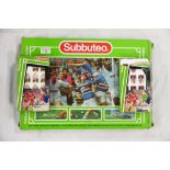Boxed Subbuteo and two player packs including Leeds United