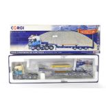 Corgi Model Truck Issue comprising No. CC13745 Scania R Nooteboom step frame trailer in the livery