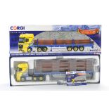 Corgi Model Truck Issue comprising No. CC15811 Mercedes-Benz Actros Flatbed Trailer in the livery of