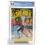 Graded Comic Book interest comprising Sensational She-Hulk #4. Marvel Comics 8/89. CGC Universal