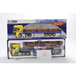 Corgi Model Truck Issue comprising No. CC15811 Mercedes-Benz Actros Flatbed Trailer in the livery of