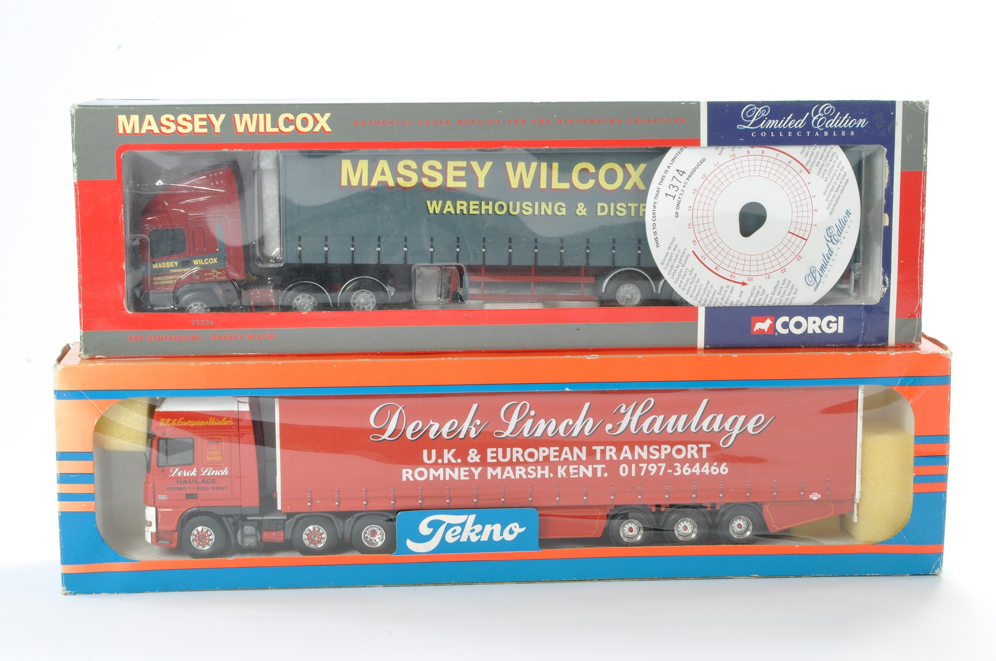 Tekno Model Truck Issue comprising The British collection in the livery of Derek Linch Haulage. Plus