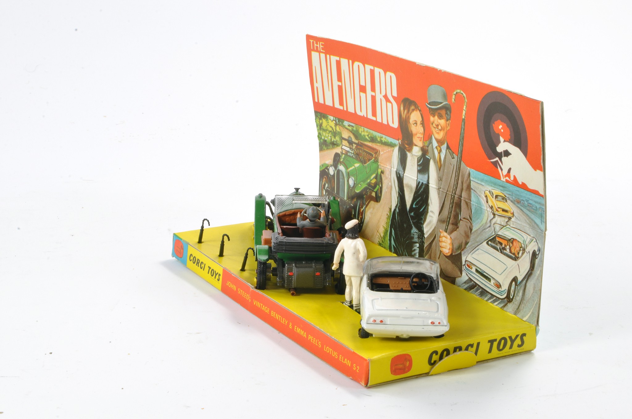 Corgi No. GS40 The Avengers Gift Set including John Steed's" Vintage Bentley. Green, with brown - Image 4 of 4