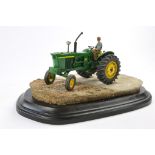 Country Artists Tractor Study comprising Powerful Partnership (John Deere Tractor Scene). Cultivator