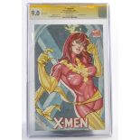 Graded Comic Book interest comprising Signed Sketch Cover X-Men #1 - Marvel Comics 09/10 - Signed