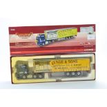 Corgi Model Truck Issue comprising No. CC14018 Volvo FH12 Open Curtainside with box load in the