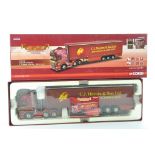 Corgi Model Truck Issue comprising No. CC13739 Scania R Curtainside in the livery of C. J.