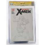 Graded Comic Book interest comprising Signed Sketch Cover Uncanny X-Men #1 - Marvel Comics 01/12 -