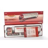 Corgi Model Truck Issue comprising No. CC12940 Scania Topline Curtainside in the livery of Sandy