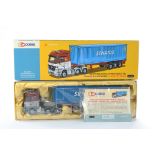 Corgi Model Truck Issue comprising No. AN13805 Mercedes Benz Actros Skeletal Trailer & Container