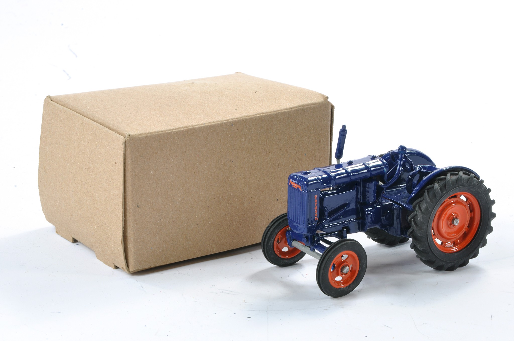 Britains Copy 1/32 farm issue comprising Fordson Major E27N Rubber Tyre Tractor. Excellent in