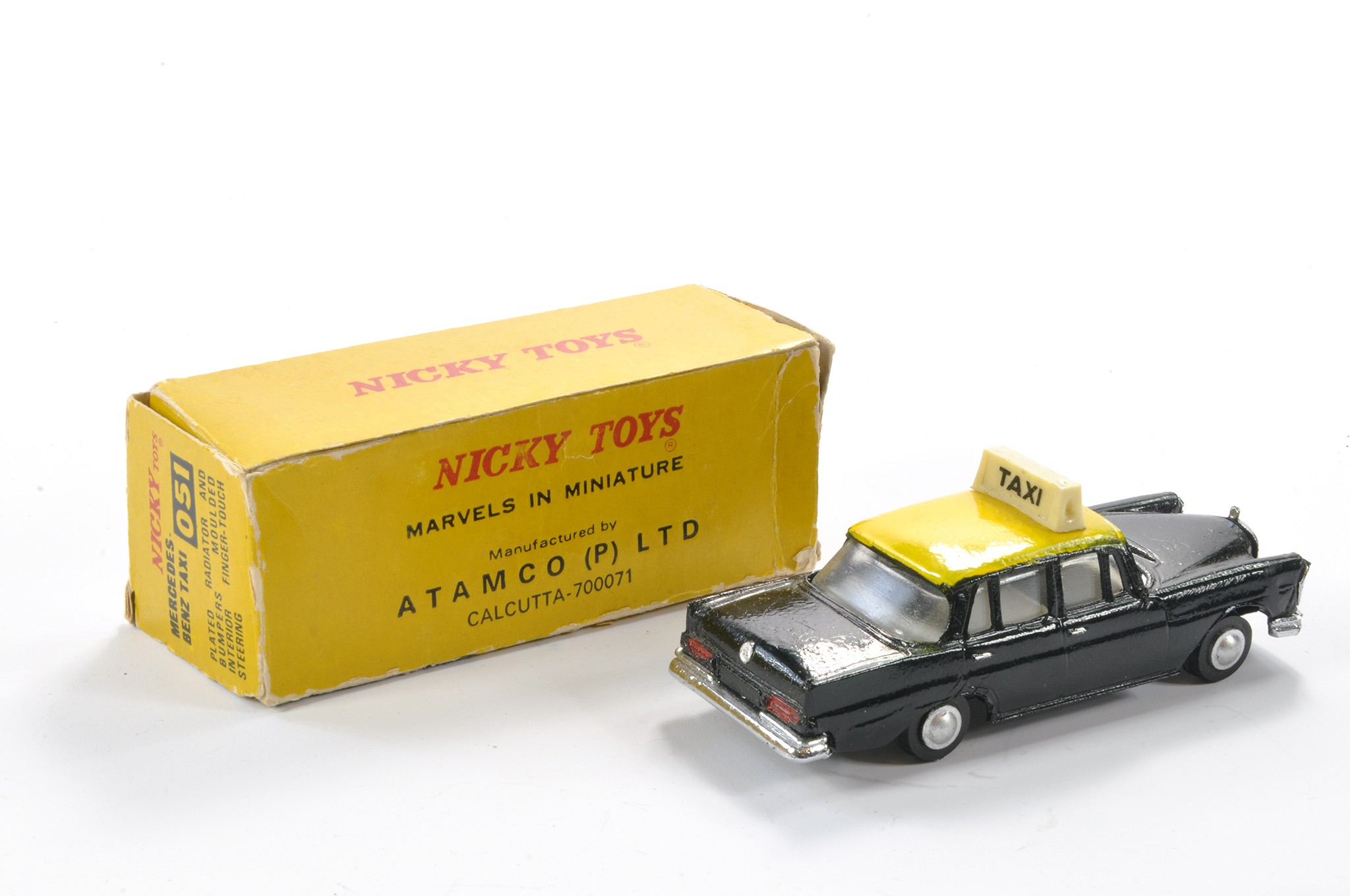 Dinky (Nicky) Toys no. 150 Mercedes Benz Taxi. Generally very good in fair original box. - Image 2 of 2