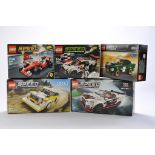 Lego group of Speed Champion Sets including Audi R8, Audi Sport Quattro, Scuderia Ferrari, Ford