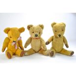 Trio of Vintage Bear issues with significant to moderate wear, 15" and 16/17".