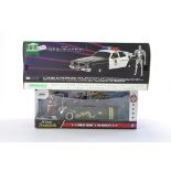 Greenlight collectibles 1/18 1977 Dodge Monaco Metro Police Car with Figure, from Terminator.