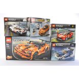 Lego Model Kits comprising 1) No. 75880 McLaren 720S, 2) No. 75886 Ferrari 488 GT3 Scuderia Cross,