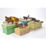 A group of Britains Farm vintage horse drawn issues. Generally fair to good in fair boxes.