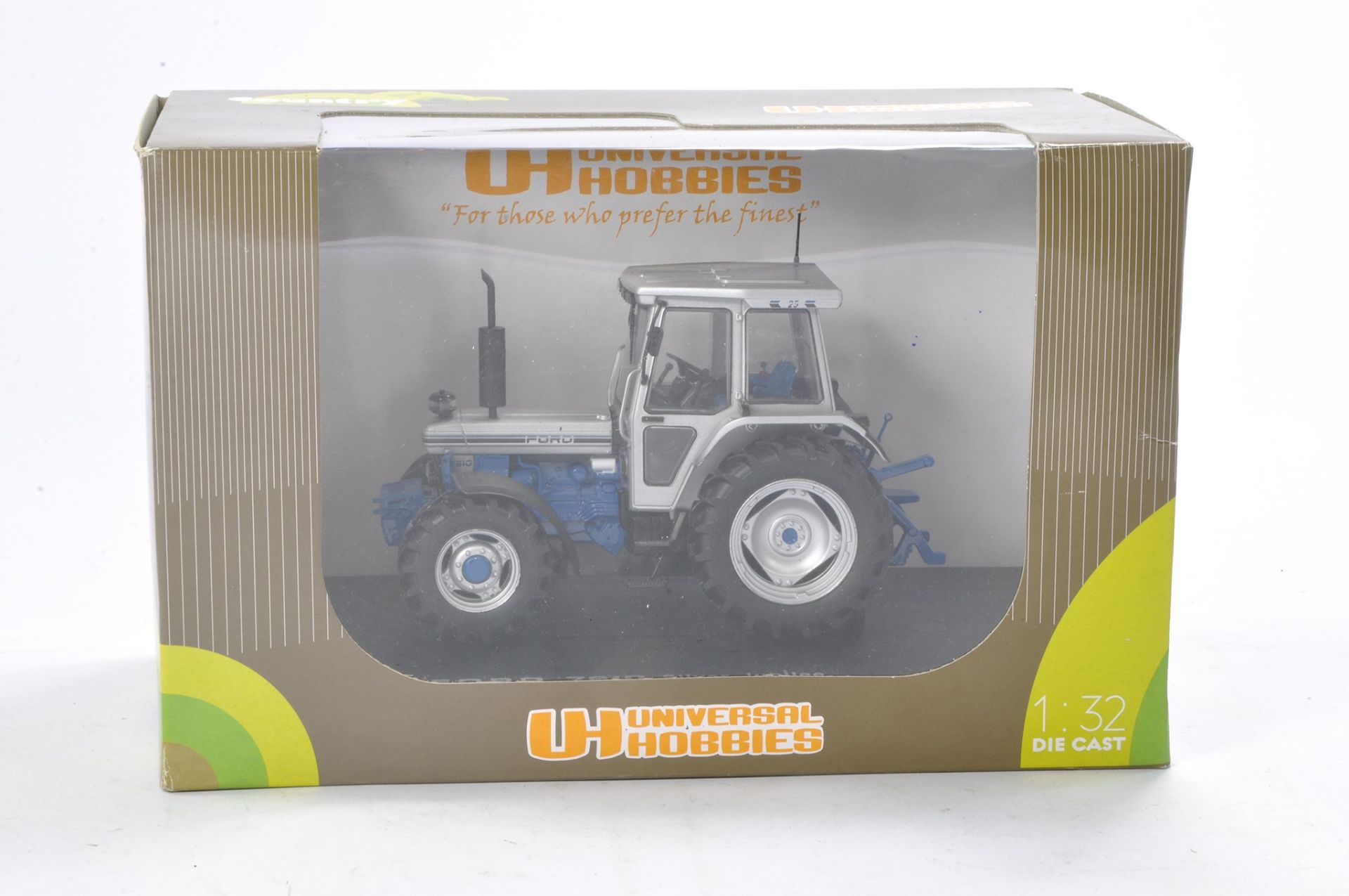 Universal Hobbies 1/32 Ford 7810 Silver Jubilee Tractor. Appears excellent, secured in box with no