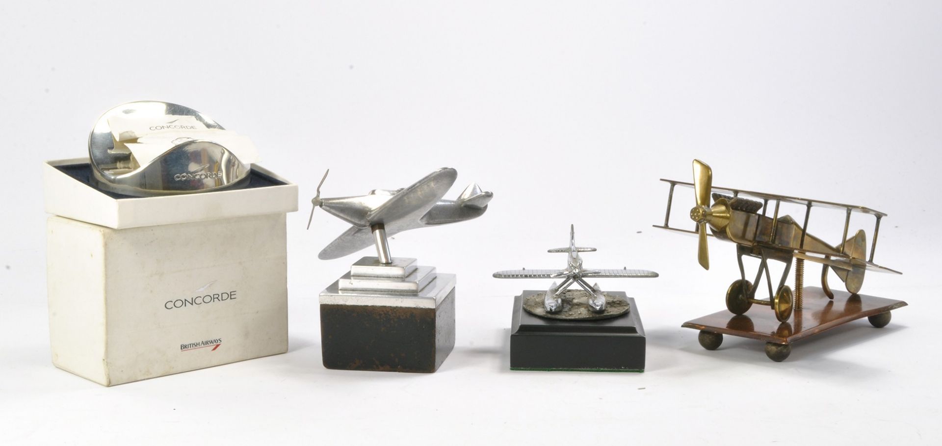 An interesting combination of Aircaft Desk Models including Brass Similar Metal work issues plus