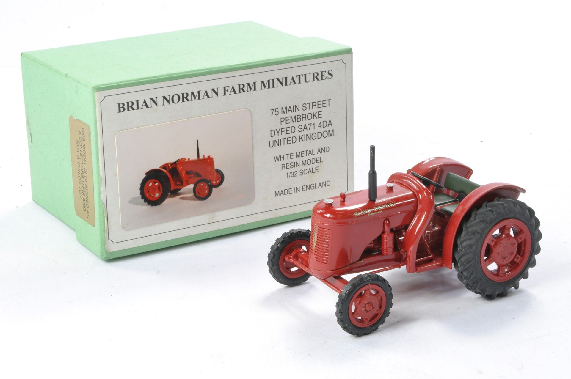 Brian Norman 1/32 Hand Built farm issue comprising no. FM05 David Brown Cropmaster Tractor. Looks to