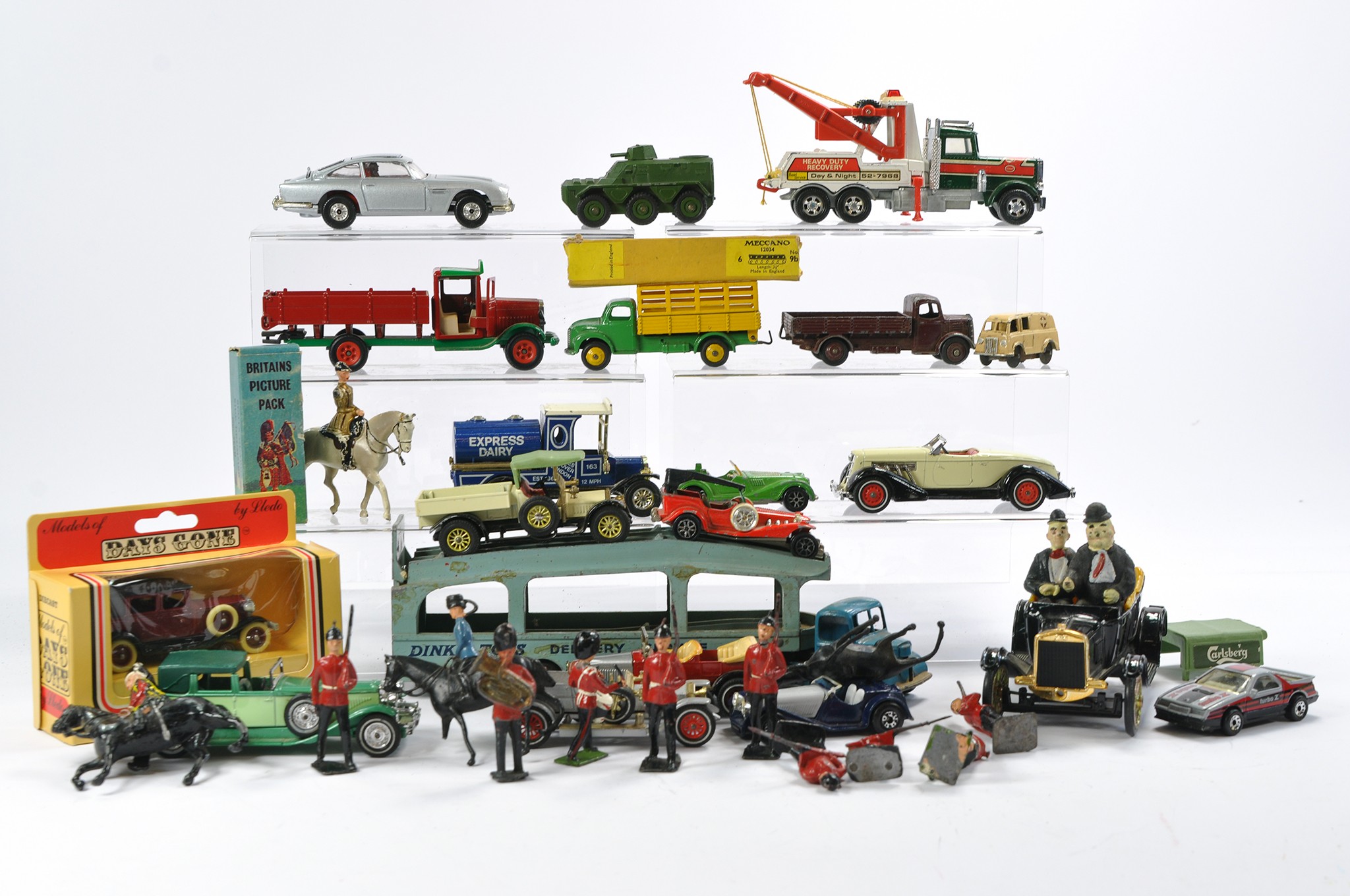 Misc. vintage diecast and others including lead figures comprising Dinky, Corgi, Polistil and